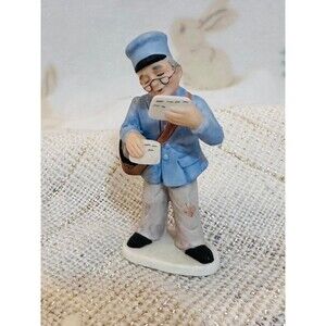Lefton Frank Pendergast Postman Colonial Village Figurine 90's